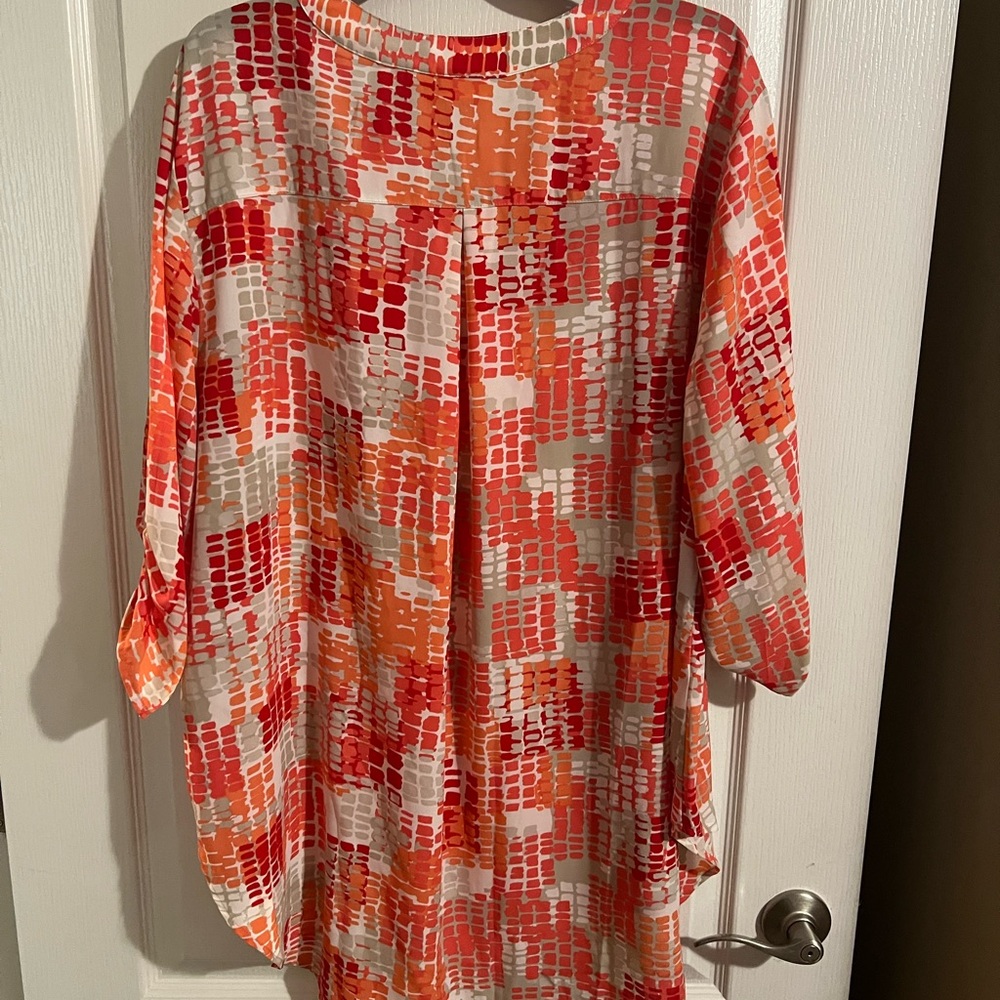 Cato high low tunic v neck blouse. 22/24W - Picture 2 of 3